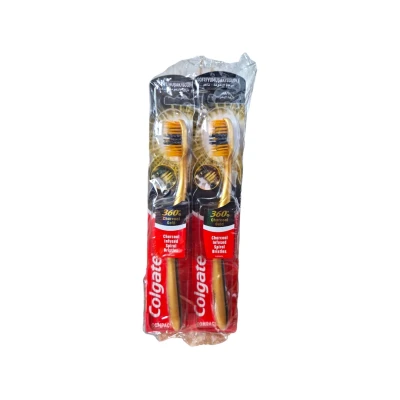 Четка за Зъби Колгейт 360 Charcoal Gold Soft*12