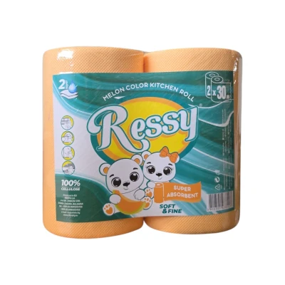 Кухненска Хартия RESSY 2*30метра 2пласта *9 Пъпеш