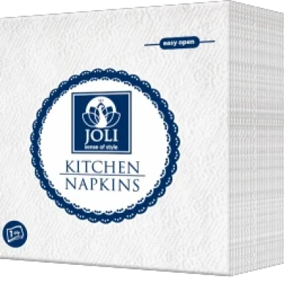 Салфетки 33/33 60бр.KITCHEN NAPKINS*14 ЦВЯТ БЯЛ