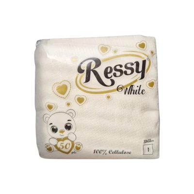 Салфетки RESSY 33х33*25бр Бяла
