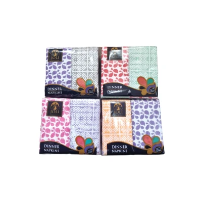 Салфетки JOLI 33x33 Dinner 1/8*18 ЦВЕТНИ