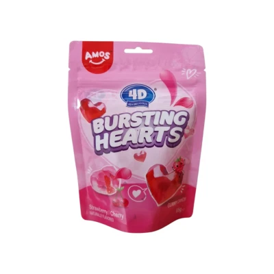 Бонбони AMOS Hearts 65гр*36 Ягода и череша