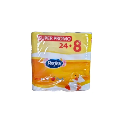 Перфекс Тоалетна Хартия 24+8*6бр PEACH
